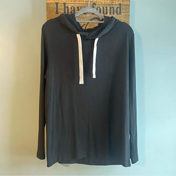 ZYIA Boyfriend Hoodie 🖤 Women's Black hooded sweater - Picture 2 of 5